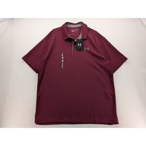 NWT Under Armour Men's UA Tech Polo in Maroon size XL